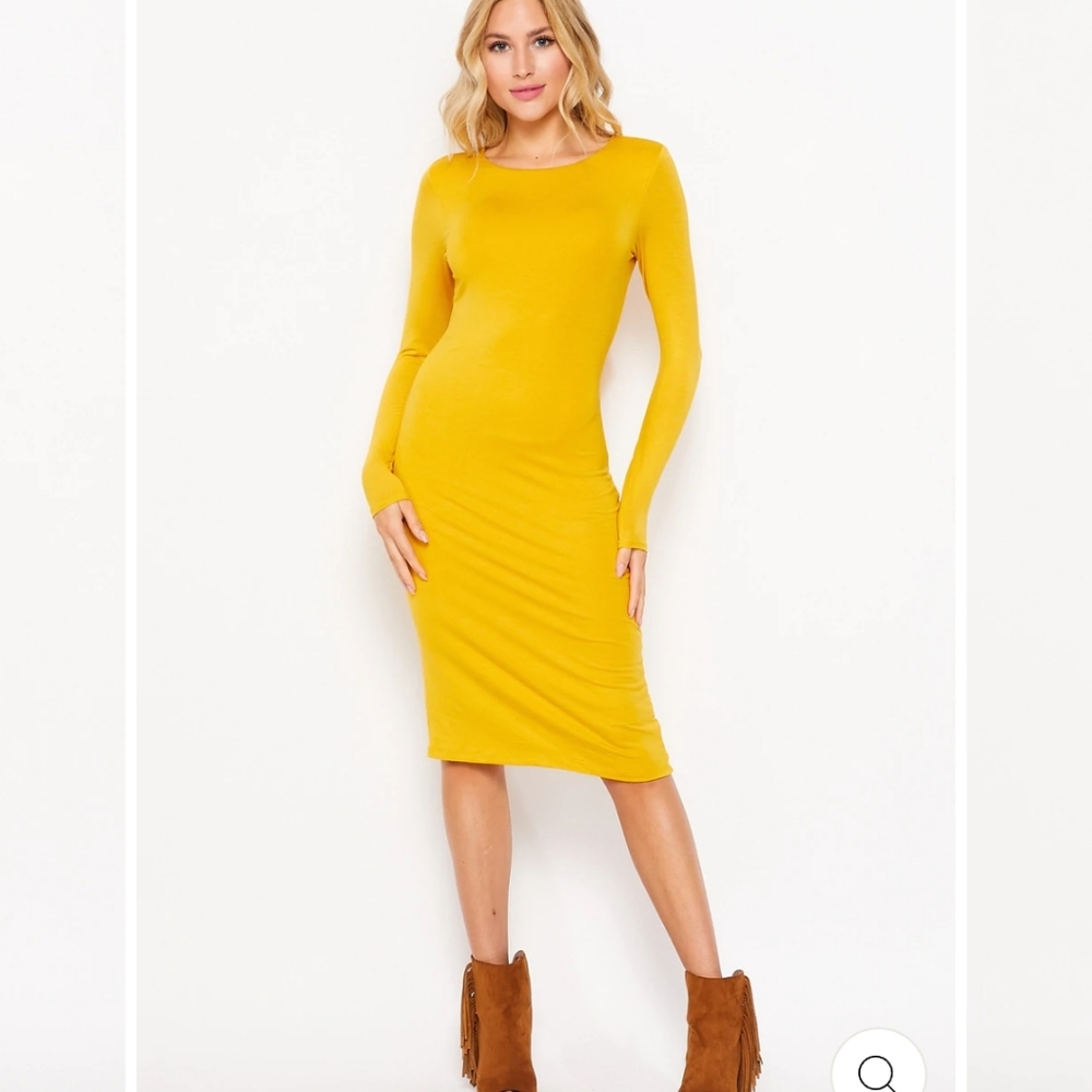 Longsleeve Bodycon midi dress